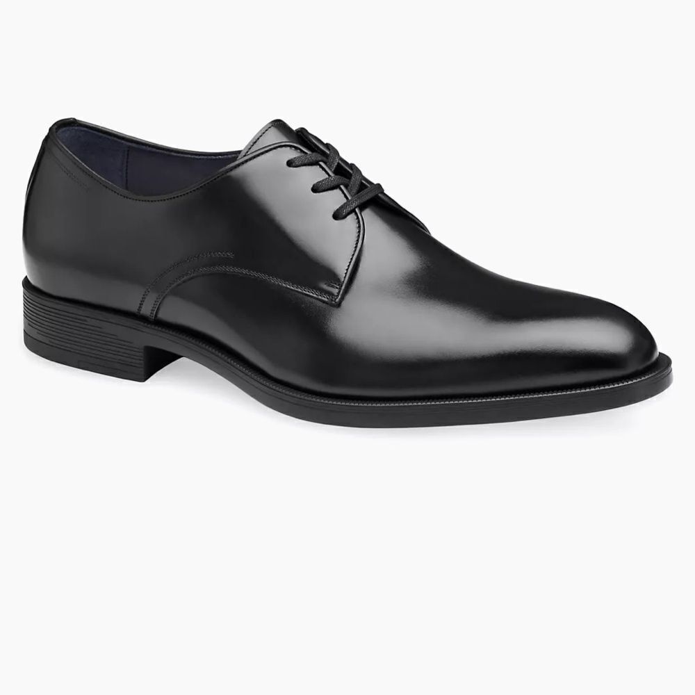 JM collection flinch black calf skin leather lace up oxford men’s dress shoes - Picture 4 of 13